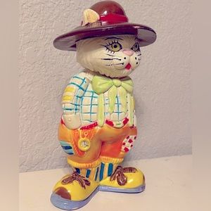 CHARLES FAZZINO COOL CAT PIGGY BANK 1983 SMALL WORLD VINTAGE TOY JAZZ NYC 3D